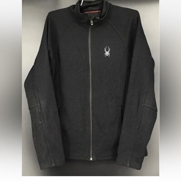 Spyder Men's Black Long Sleeve Full Zip Jacket Size Medium - Picture 1 of 4